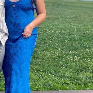 Lulu's Blue Spaghetti Strap Sundress for Weddings